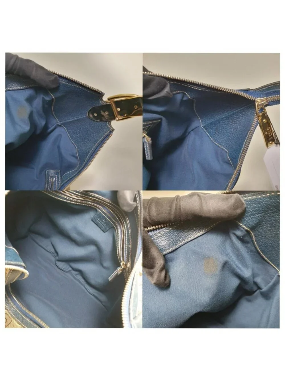 Authentic Gucci Horsebit Canvas Hobo Shoulder Bag